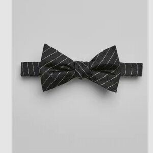 Jos. A. Bank Metallic Stripe Pre-Tied Bow Tie - Gold